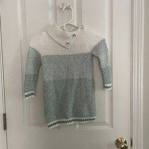 The Eagles Eye Green & White Sweater Dress - 4T